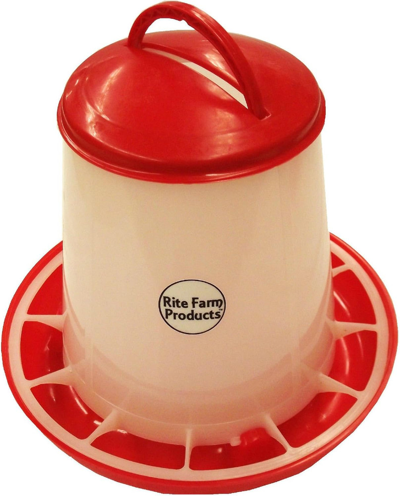 Small HD 2 Pound Chicken Feeder LID & Handle Poultry Chick