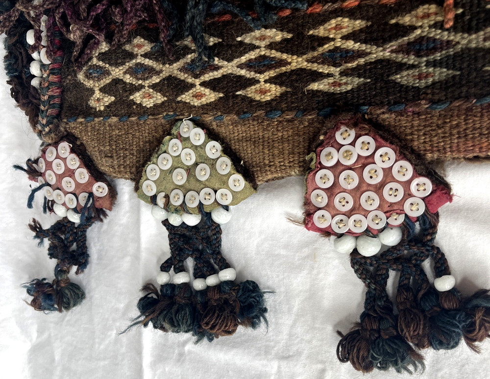 Antique Woven Wool Nomad Camel Saddle Bag