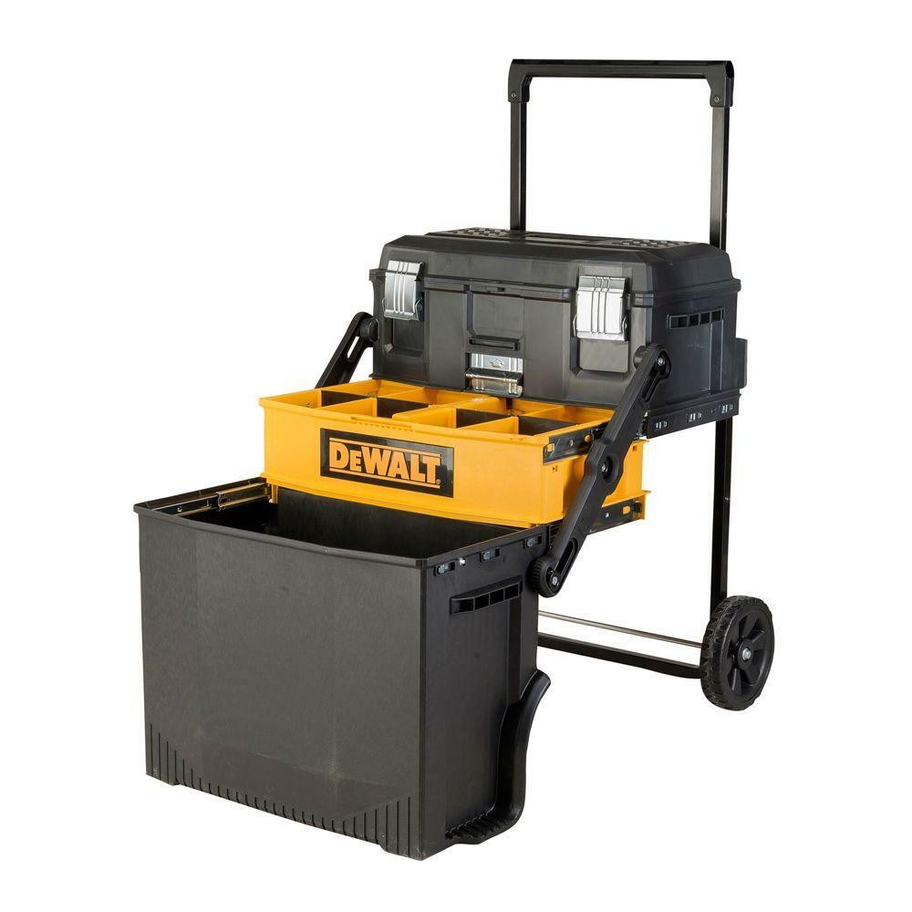 Portable Storage Tool Box Mobile Rolling Organizer Bin Tray For Dewalt Dwst20880