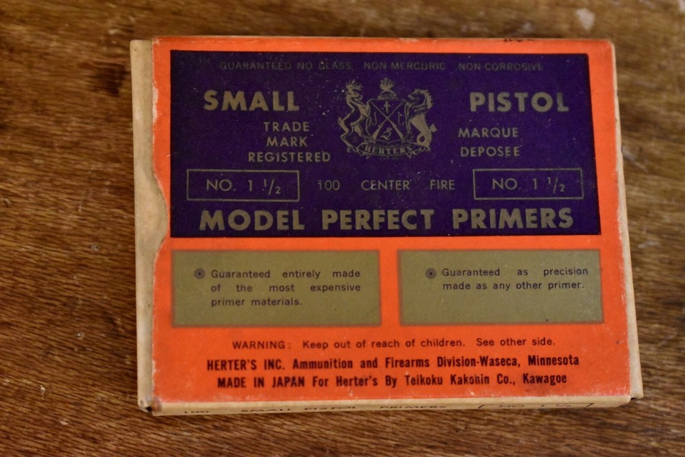 Herter's Model Perfect Primers Empty Box Advertisement/Display Only RARE