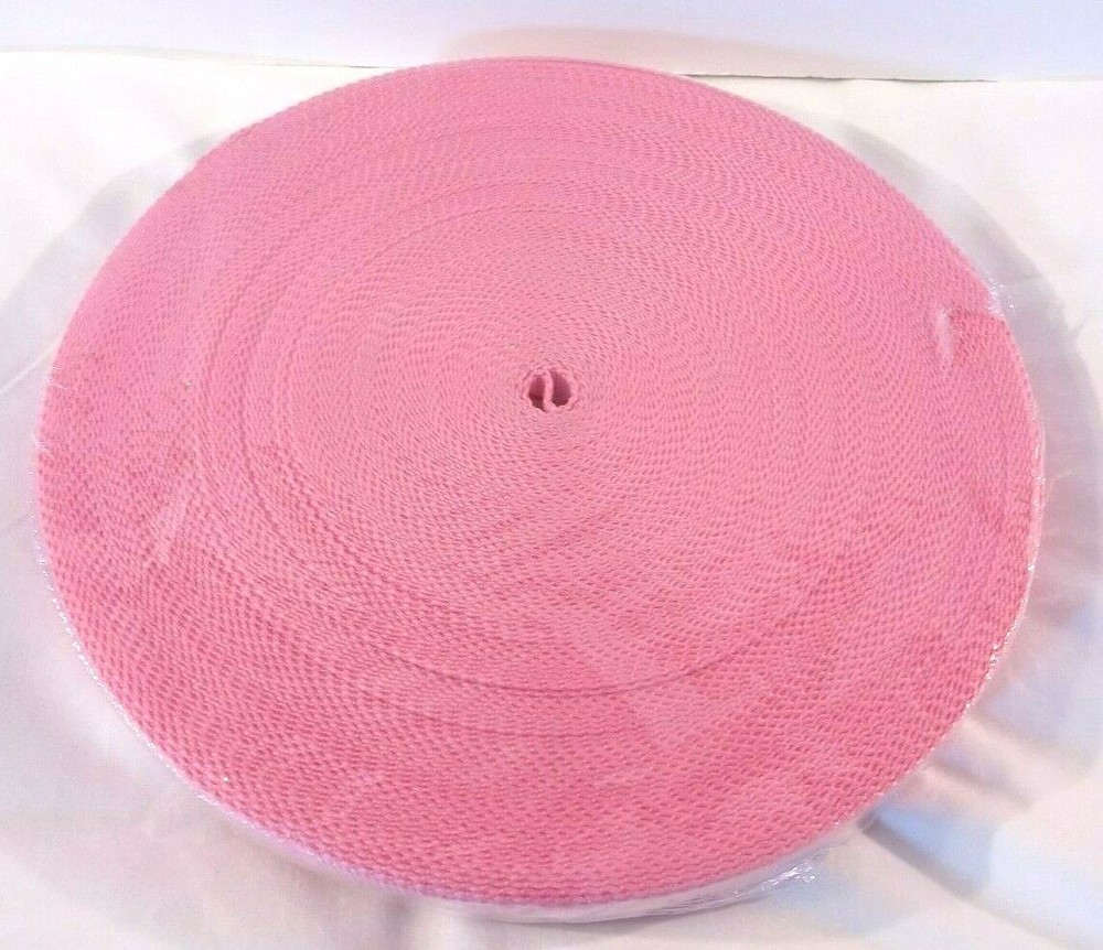 DEVOBUNCH 1" Inch Pink Polypropylene Webbing 50 Yards Dog Leash, Sewing