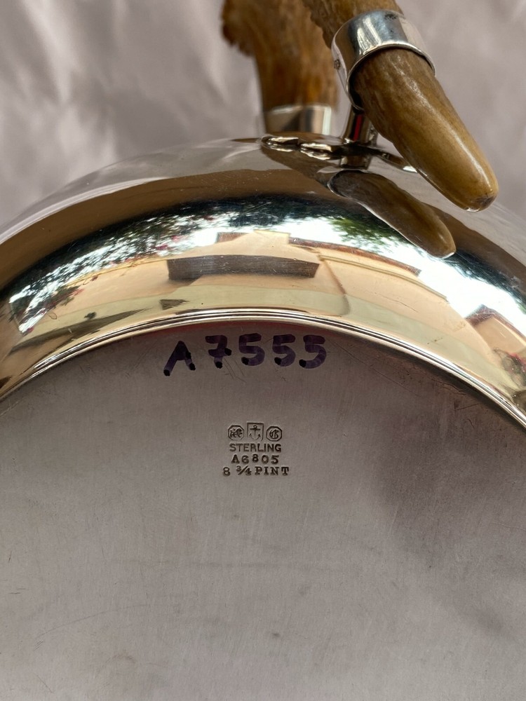 MAGNIFICENT 1920 GORHAM STERLING SILVER HORN 3 HANDLED TROPHY