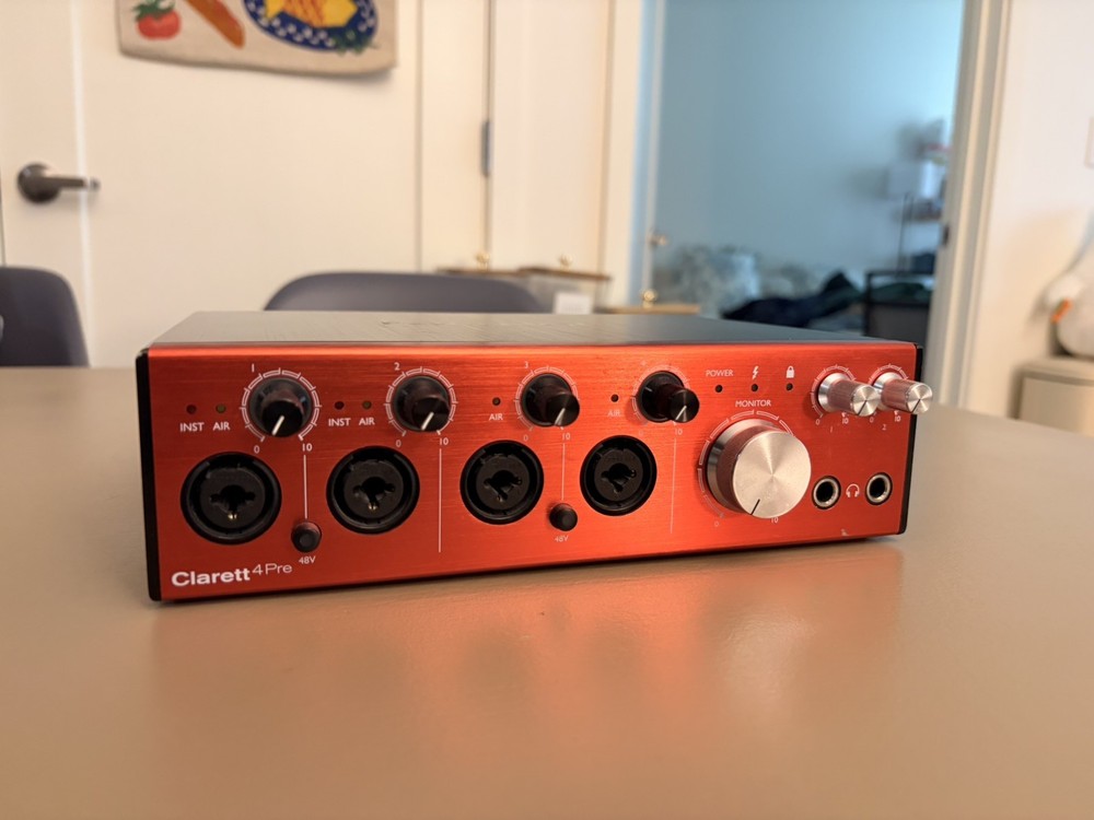 Focusrite Clarett 4Pre 18x8 Thunderbolt Audio Interface