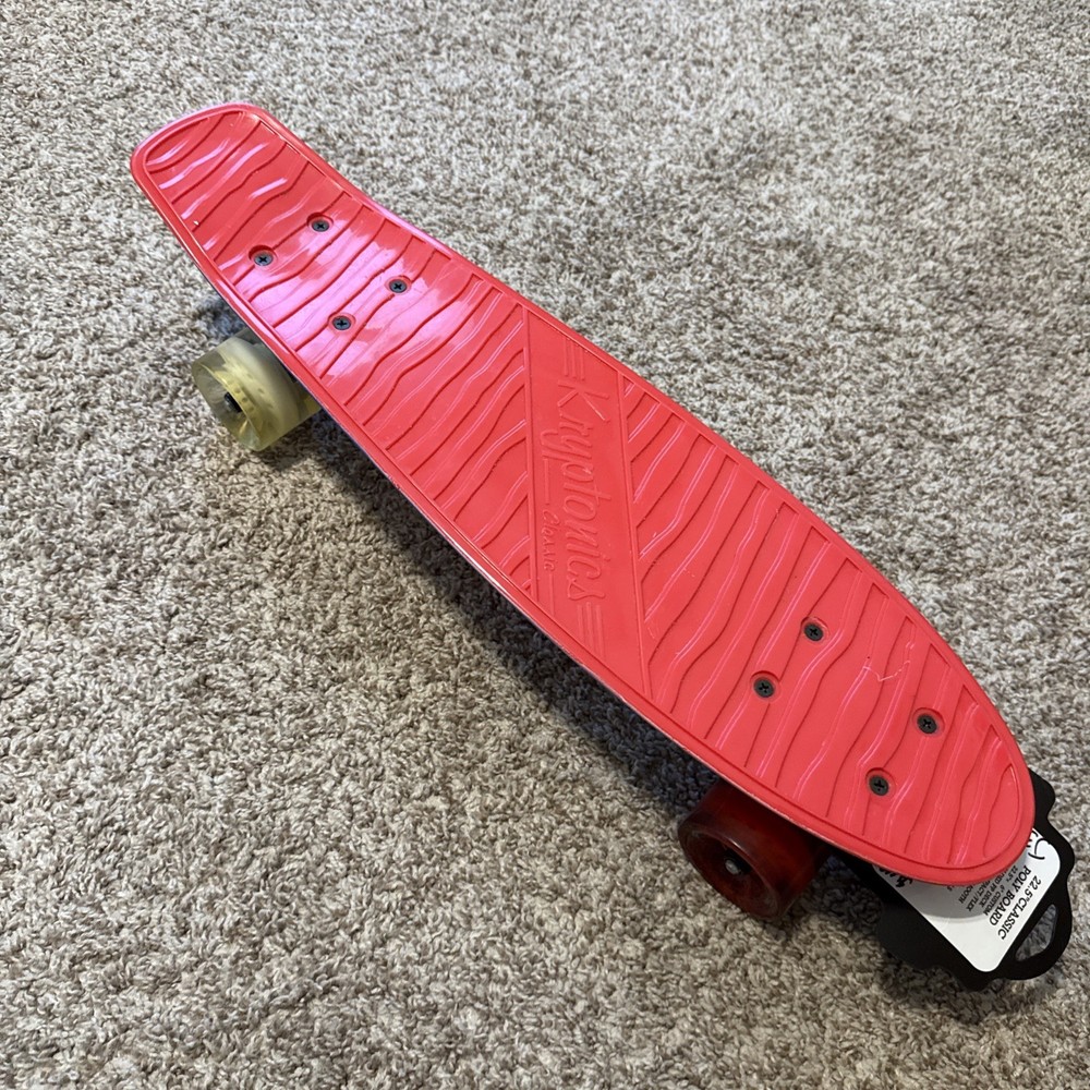 KRYPTONICS Classic Torpedo 22.5 x 6”Skateboard Deck Red COMPLETE & NEW with TAG