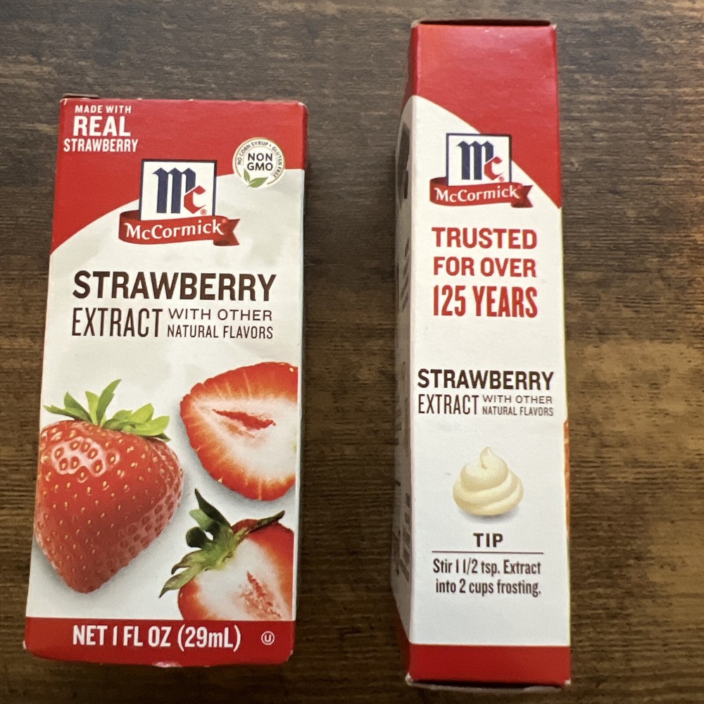 McCormick Strawberry Extract 2 Bottles 2 fl oz each