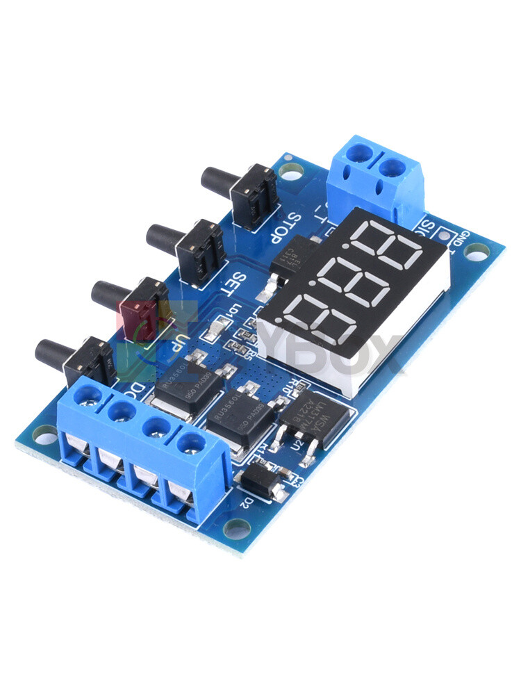 DC 5V-36V Trigger Cycle Timer Delay Relay Switch Circuit Module MOS Tube w/ Case