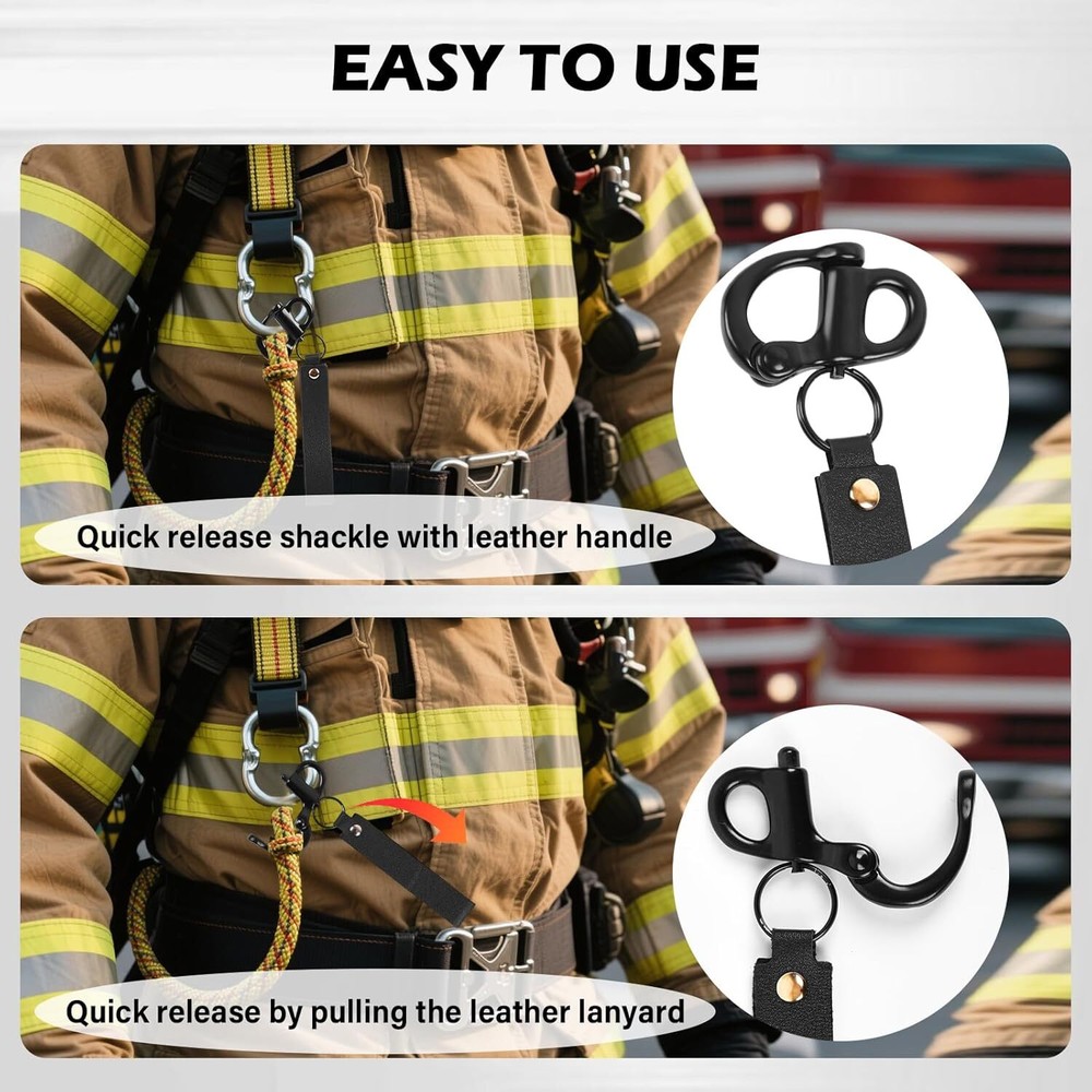 Quick Release Clip Shackle for SCBA Mask (2 Pack), Firefighter Accessories Tools