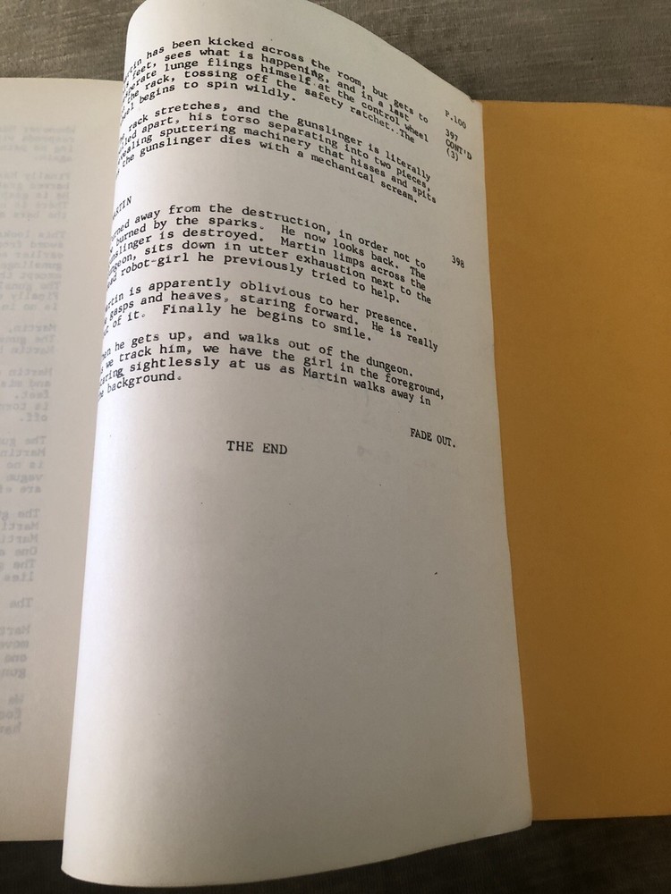 WESTWORLD VINTAGE SCRIPT by Michael Crichton