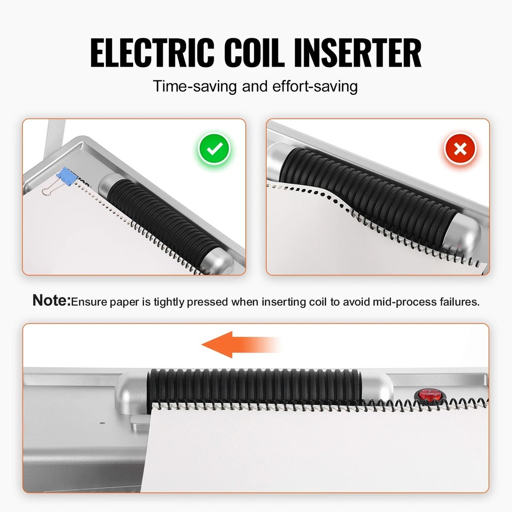 46-hole A4 Electric Spiral Wire Binding Machine Single-wire Coil Binding Machine
