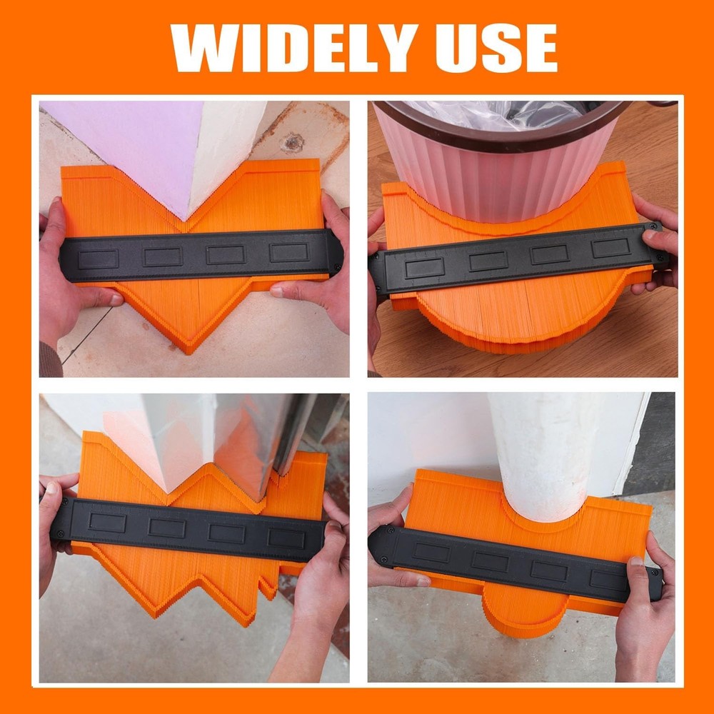 Engraved 2-Pack Contour Gauge - Accurate Shape Duplicator for Irregular Objects