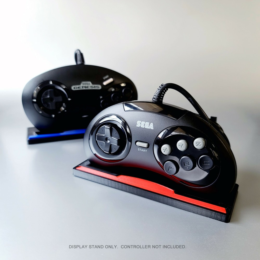 Display Stand for Sega Genesis Mega Drive 3 / 6 Button Controller / 3D Printed