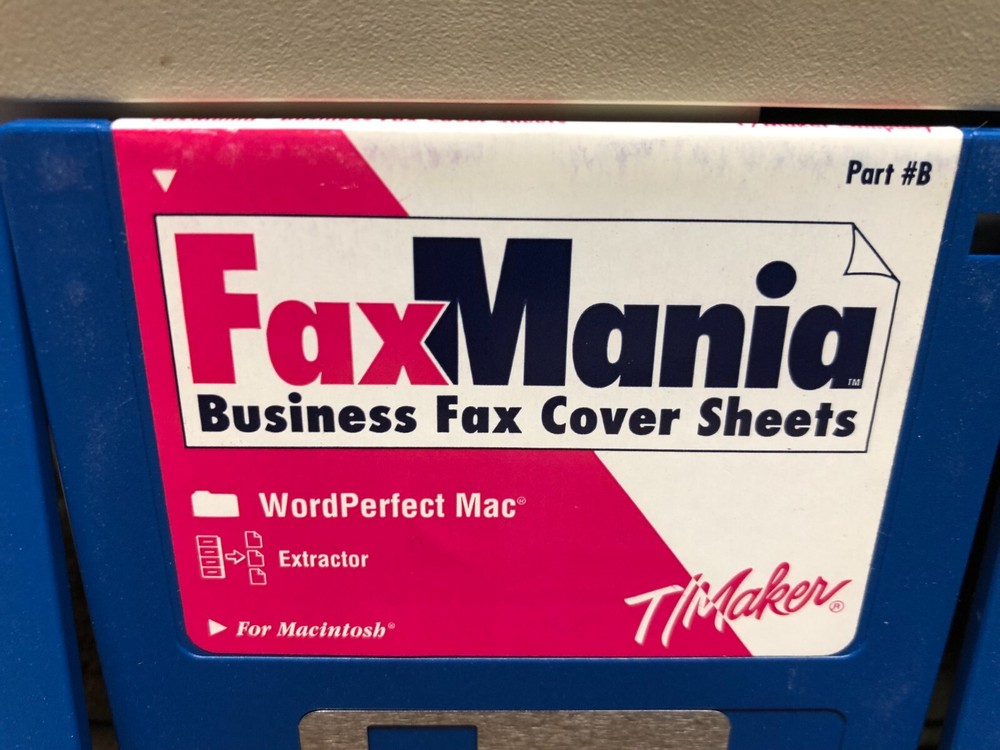 Fax Mania Software 3-1/2" disks - vintage Mac software