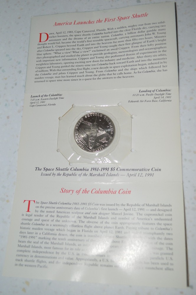 Marshall Island Comemorative $5.00 Coins