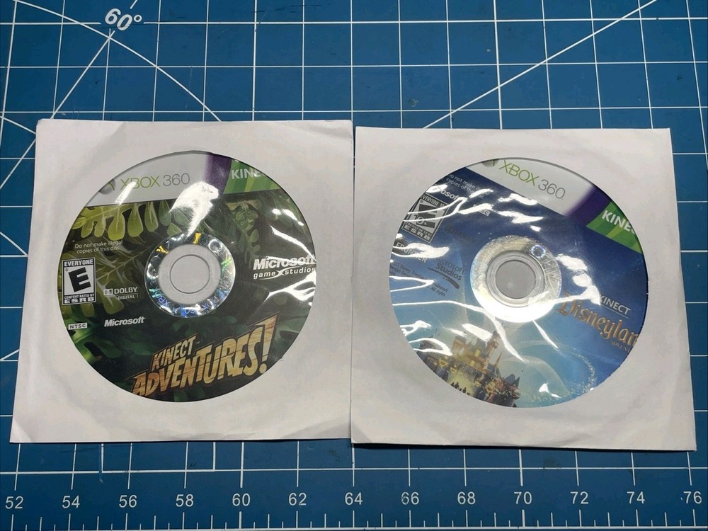 Xbox 360 Kinect Motion Sensor Bar + 2 Games Bundle - Tested and Working