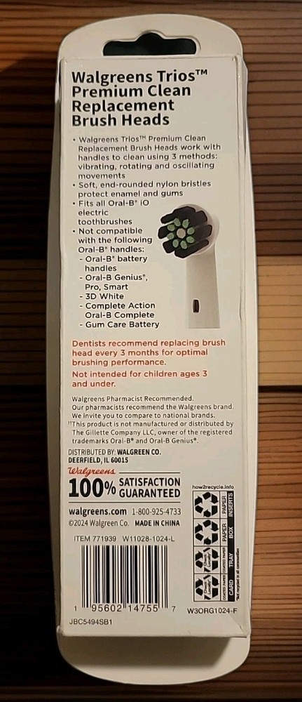 Walgreens TRIOS Premium Clean Toothbrush Replacement Heads