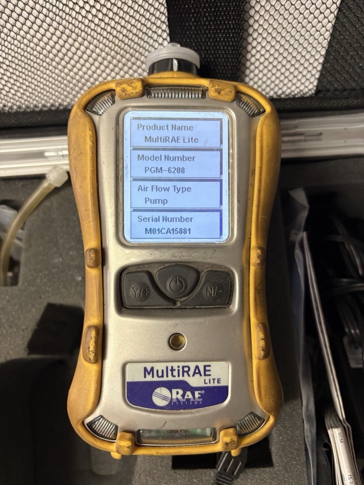 Rae MultiRae Lite PGM6208 Multi Gas Tester Bundle Case Accessories-TESTED-READ!!