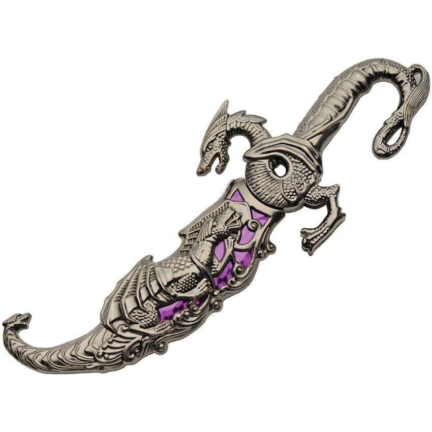 Purple Dragon Dagger knife with sheath