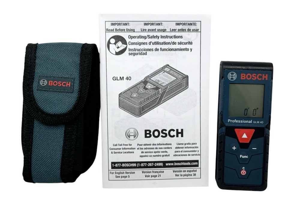 BOSCH Model GLM 40 Blaze 135ft Professional Laser Measuring Tool
