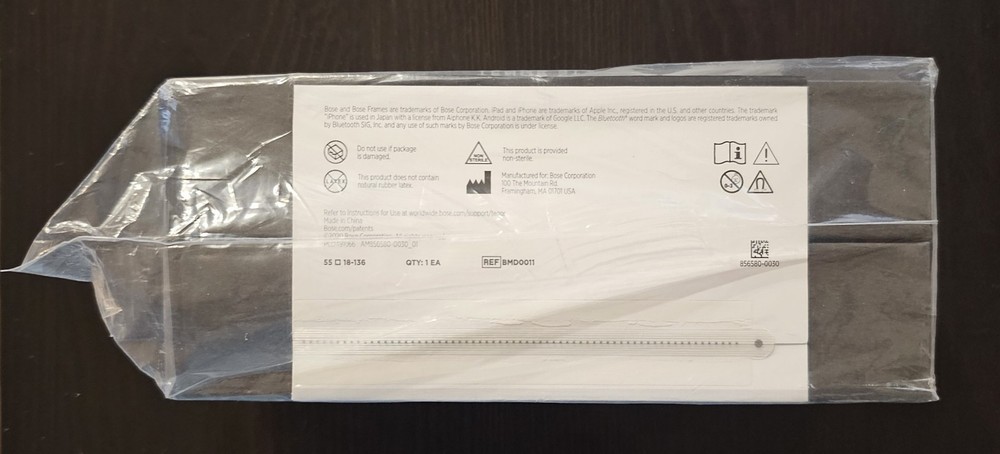 Bose Frames Tenor Rectangular Blue Tooth Audio Sunglasses