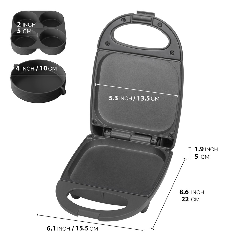 Egg Bite Maker with 2 Silicone Egg Molds for Breakfast Sandwiches, Breakfast ...