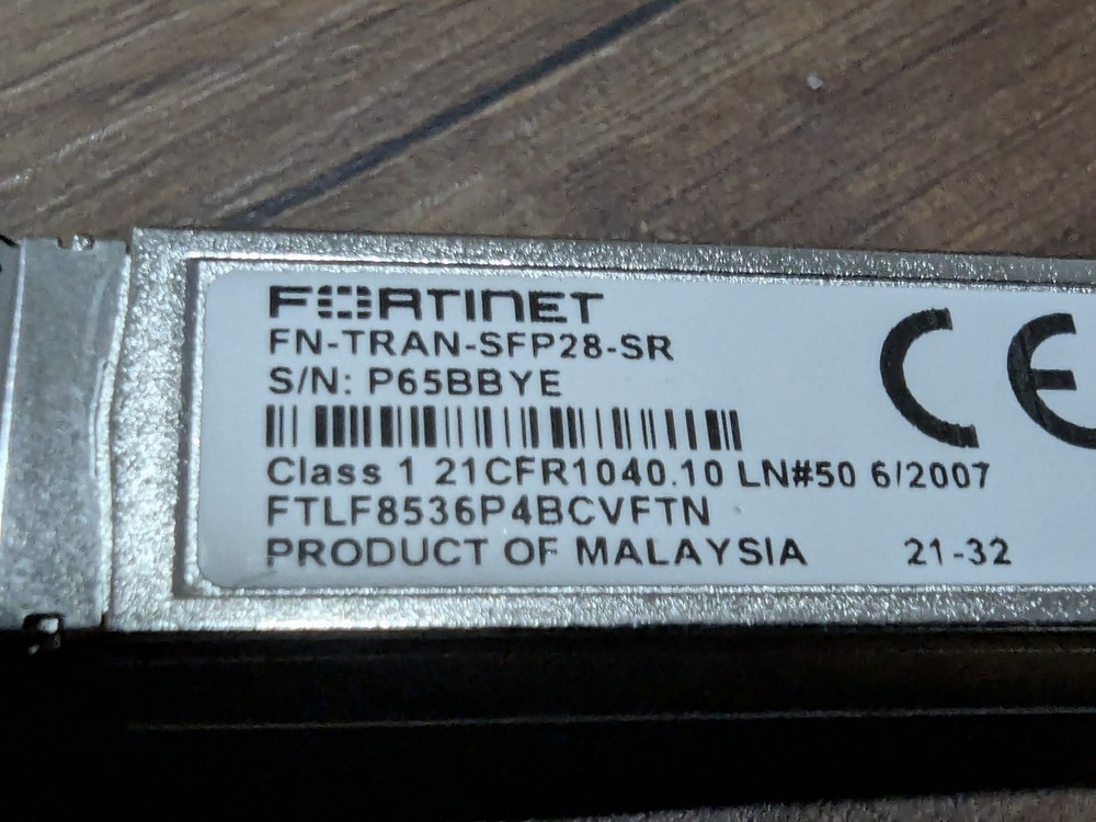 Fortinet FN-TRAN-SFP28-SR — Small Form-factor Pluggable (SFP) Transceiver Module