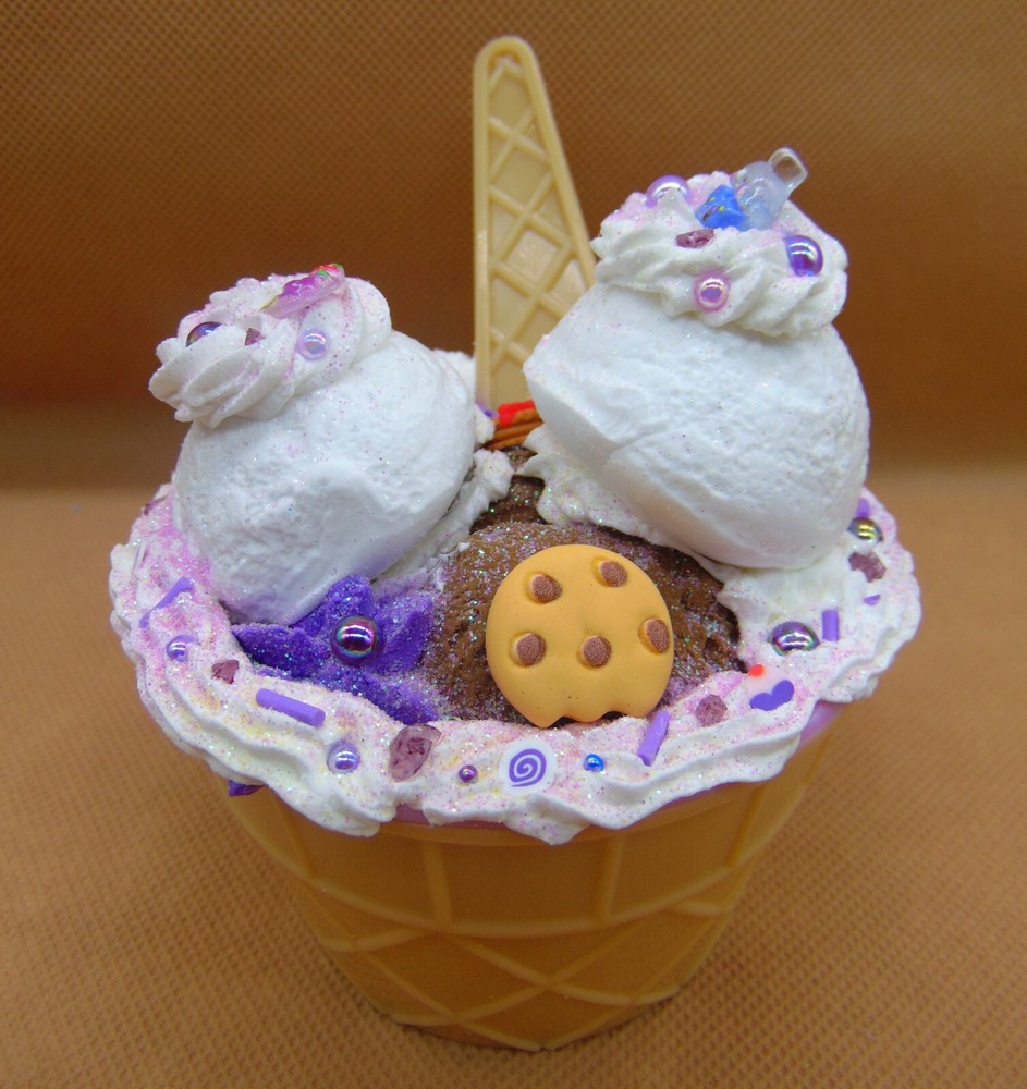 "Chocolate and Vanilla" Fake Bake Ice Cream Cup