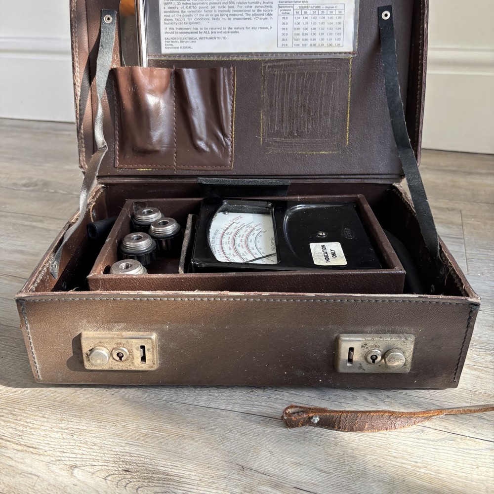 Vintage AEI Cased Velometer & accessories - untested / display