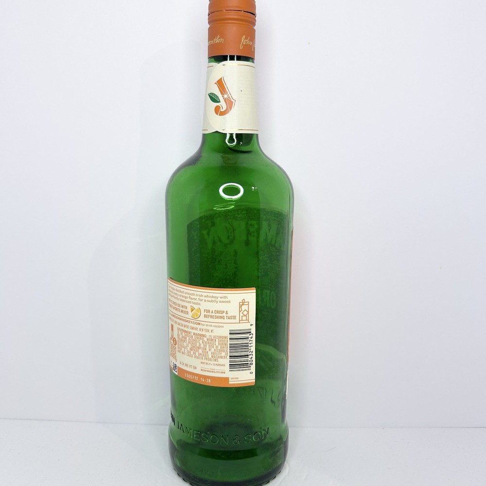 Jameson Orange Irish Whisky 1L Empty Bottle W/Cap