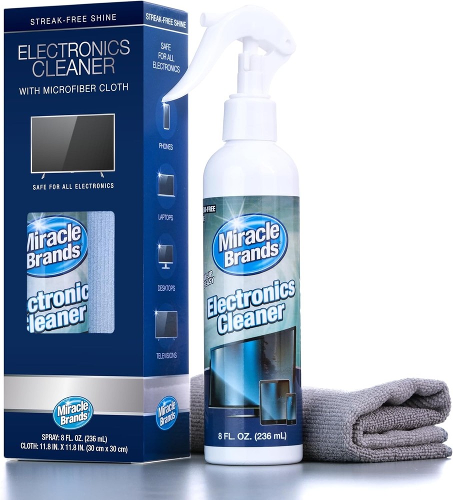 MiracleSpray 8oz Multisurface Electronics Cleaner + Microfiber Towel Kit