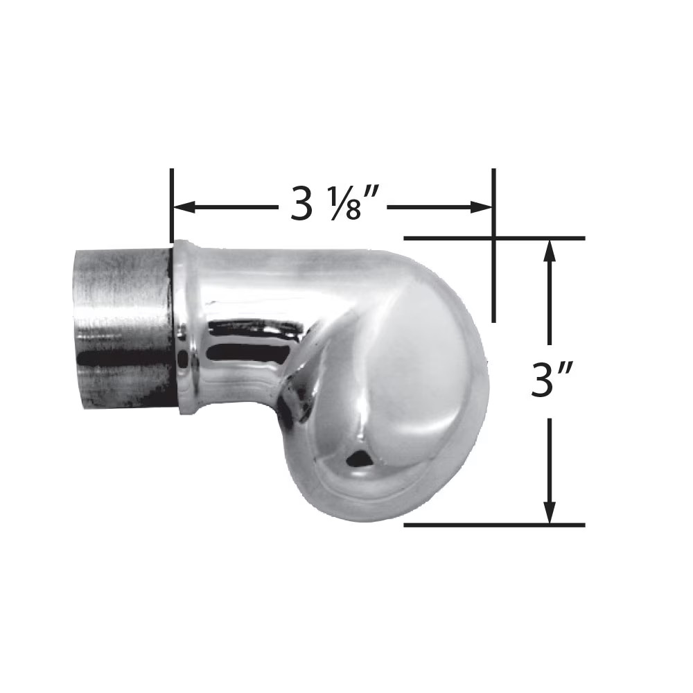 2" Dia. Polished Brass Scroll End Cap for 2" O.D. Tubing