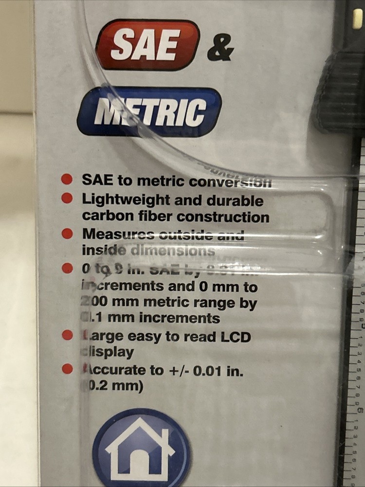 Performance Tool - Digital Caliper 0-8”, SAE & Metric, Inside & Outside