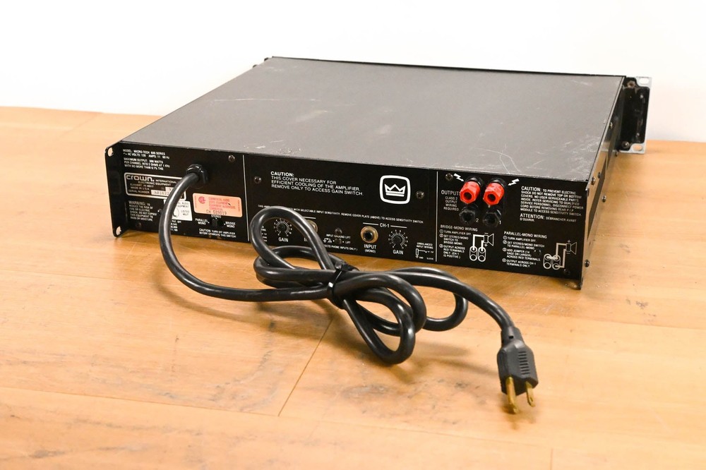 Crown Micro-Tech 600 2-Channel Power Amplifier CG01YXS