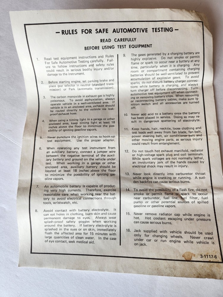 Sears Penske DC Inductive Timing Light Model 244.2138 - Untested