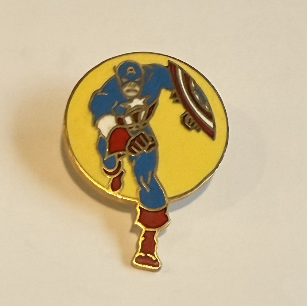 Captain America Circle Panel #008 Planet Studios Vintage 1988 Marvel Pin