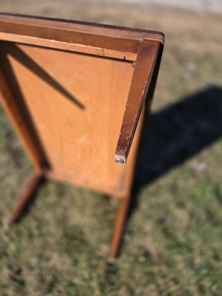 One Mid-century Mersman ( 1950s-1970s ) step-up side table solid wood.