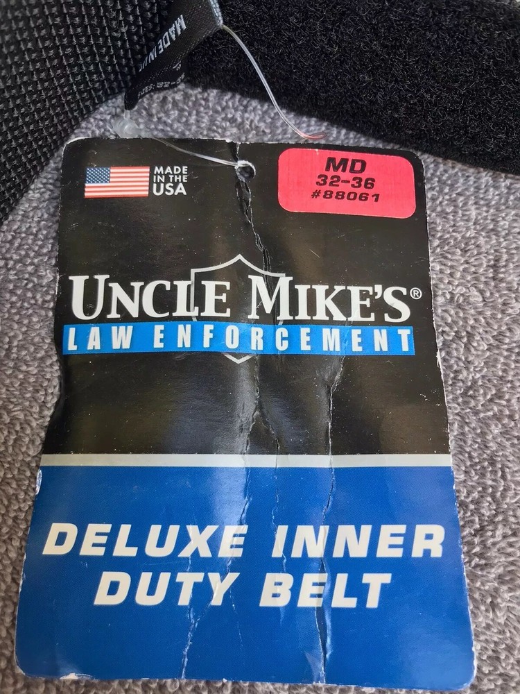Uncle Mikes Kodra Nylon Web Deluxe Inner Duty Belt Medium Black NWT