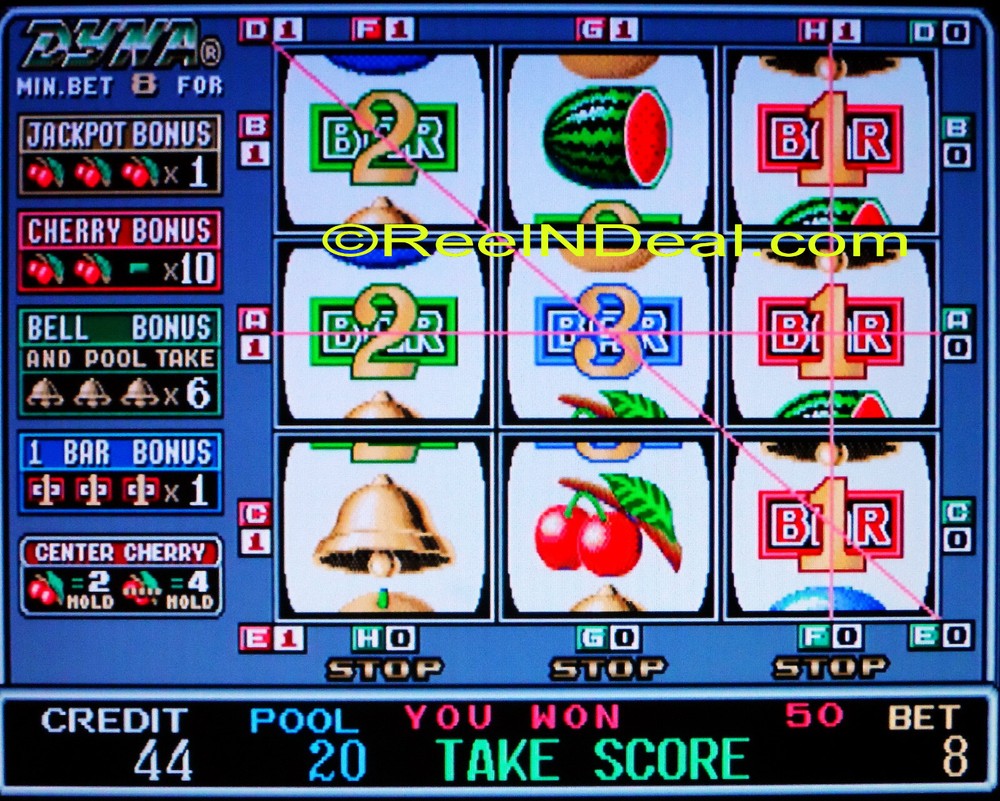 Dyna Super Cherry Master Rare 8-Liner Slot Machine Highly Profitable