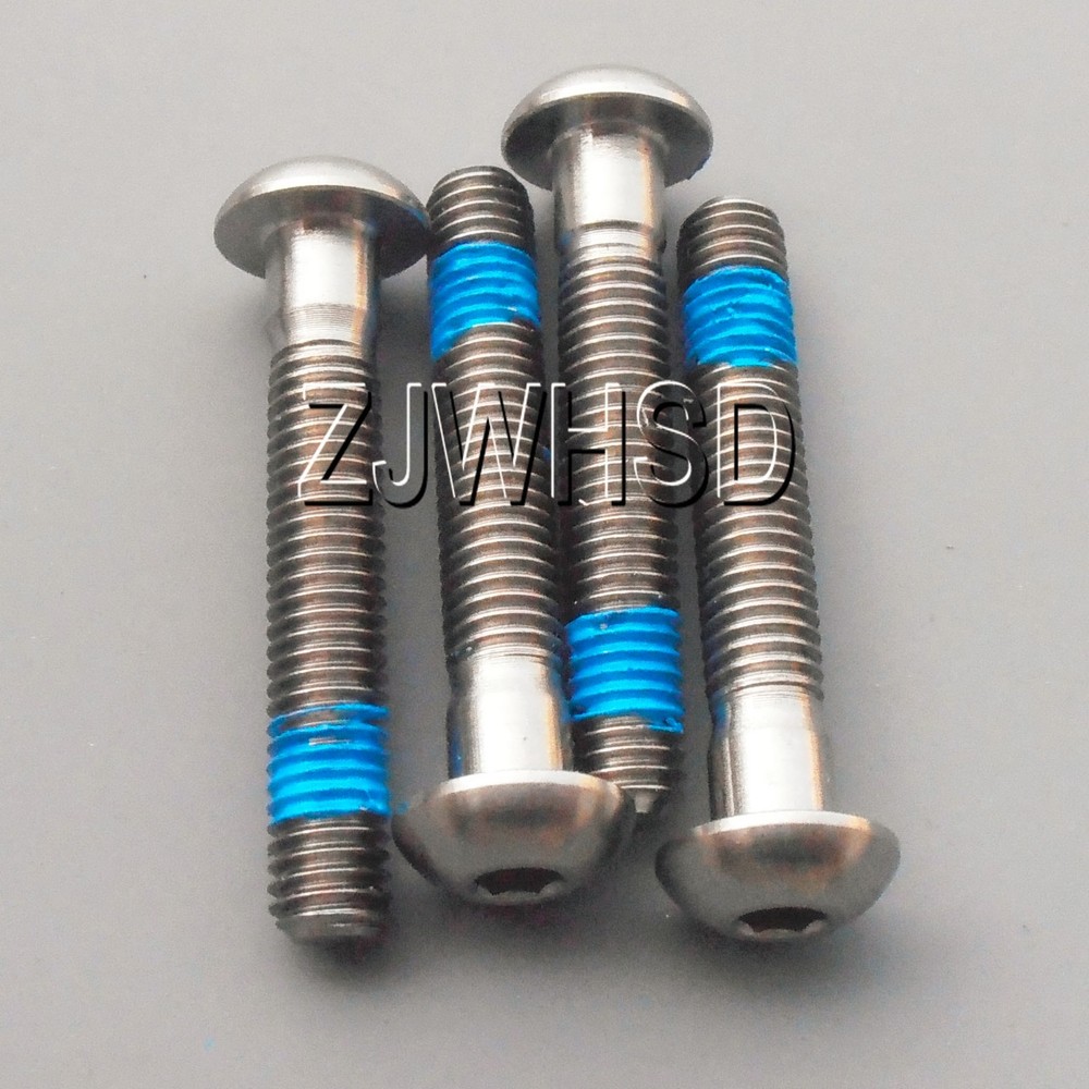 4pcs M5 x 30 Titanium Ti Screw Bolt Allen hex Socket Button head + ThreadLocker
