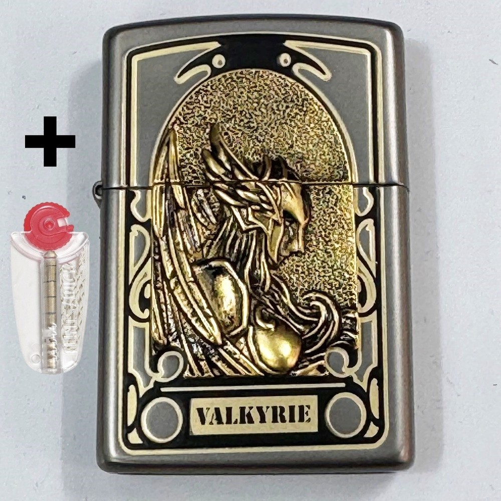 Zippo Lighter Valkyrie Gd Korea Design 📌Genuine Windproof Engraved