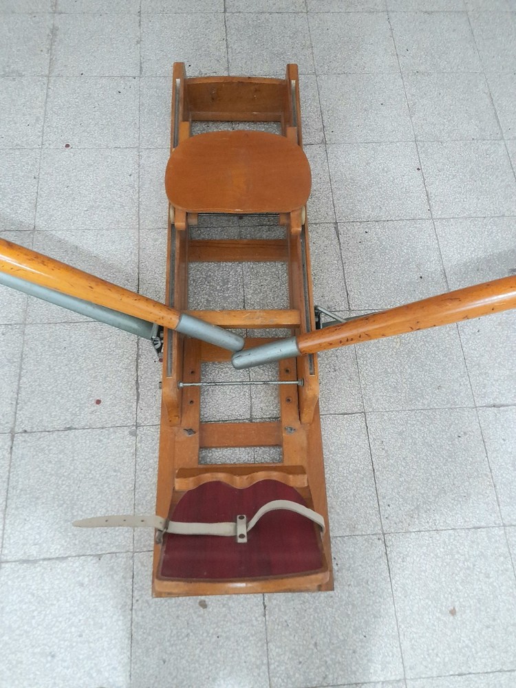Rowing machine "Lamborgini" 1940s - Solid wood and iron - READ DESCRIPTION