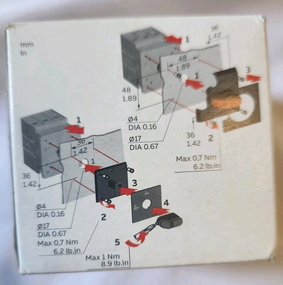 ABB OT63FT3 Disconnect Switch, 3 Pole, 30 HP, 600 VAC, 60 A