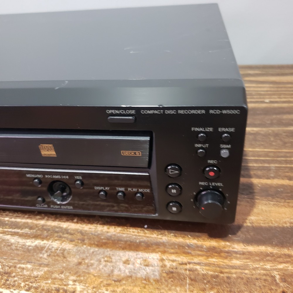 Sony 5 Disc Cd Changer Recorder Combo RCD-W500C Black Tested