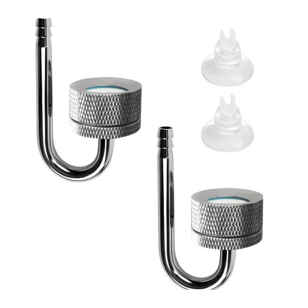 2x Aquarium CO2 Diffuser with Suction Cups Multifunctional Professional Carbon