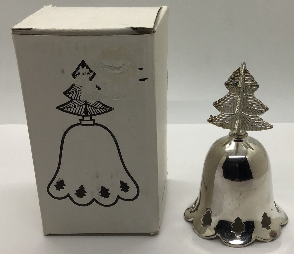 Silver Plated Christmas Tree Bell Made In India With Original Box