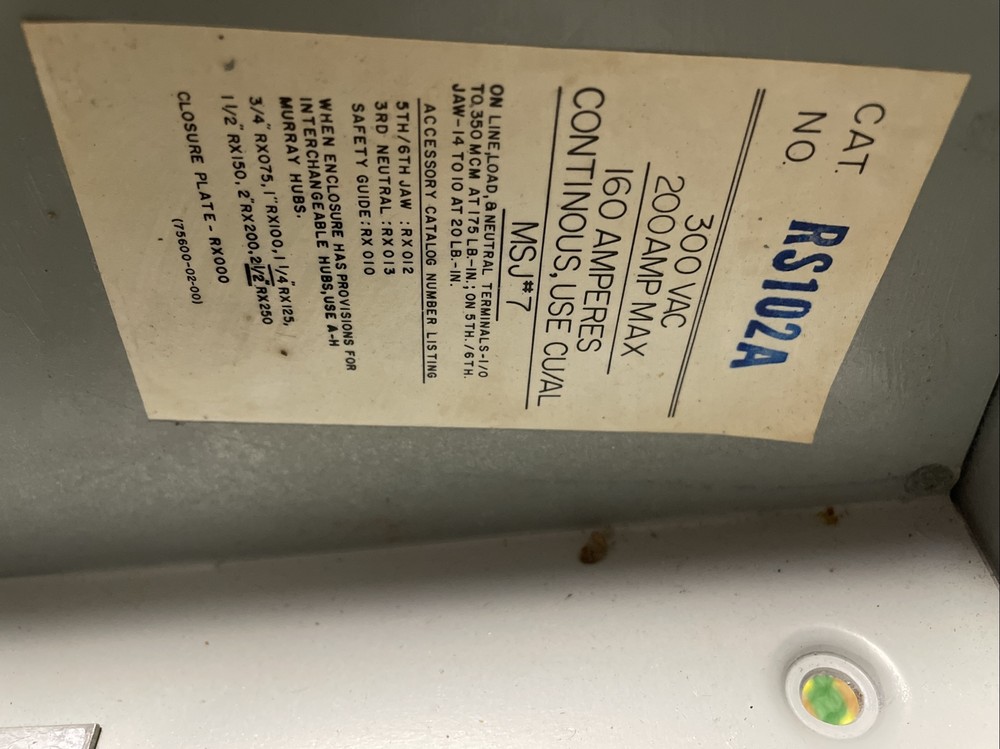 Murray Crouse Hinds Arrow Hart Meter Socket Replacement Cover RS102A