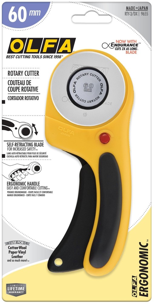 Olfa RTY3/DX Deluxe Rotary Cutter-60mm