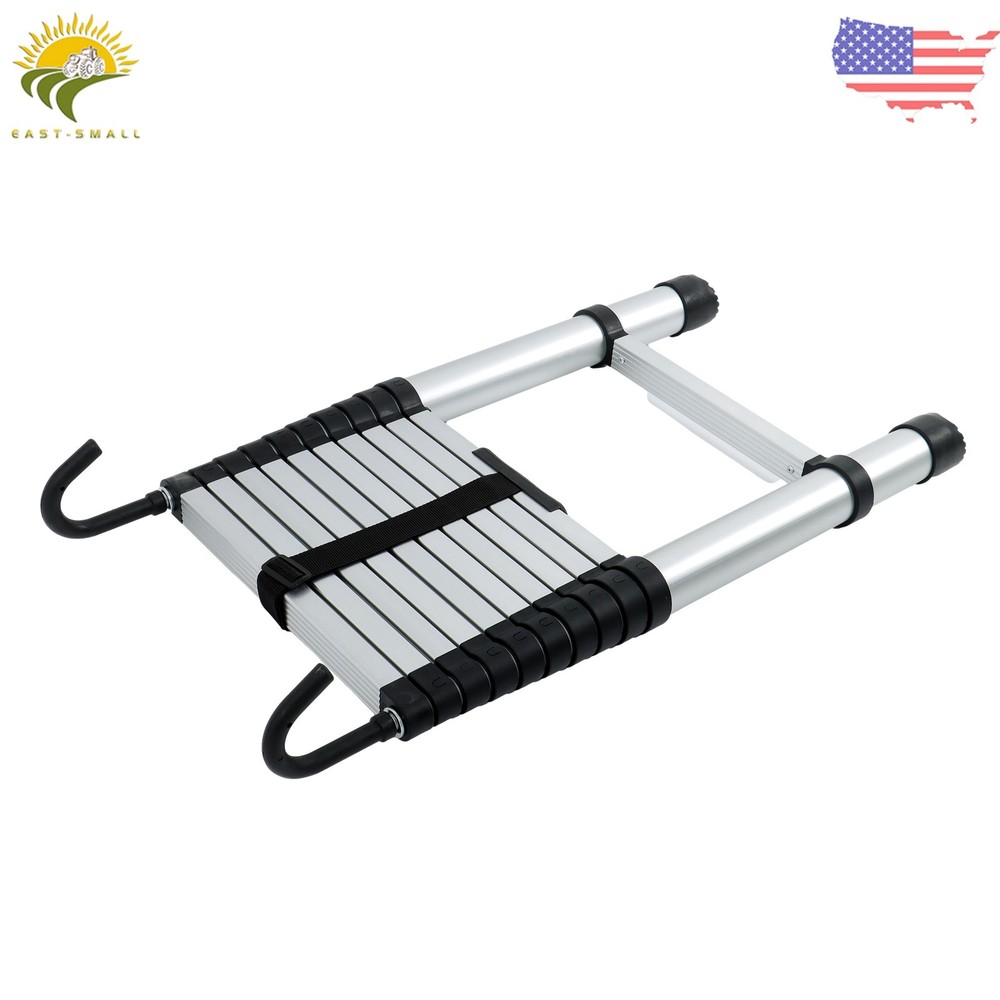 10.5 FT Multi Purpose Telescoping Ladder Folding Extension Step Ladder with Hook