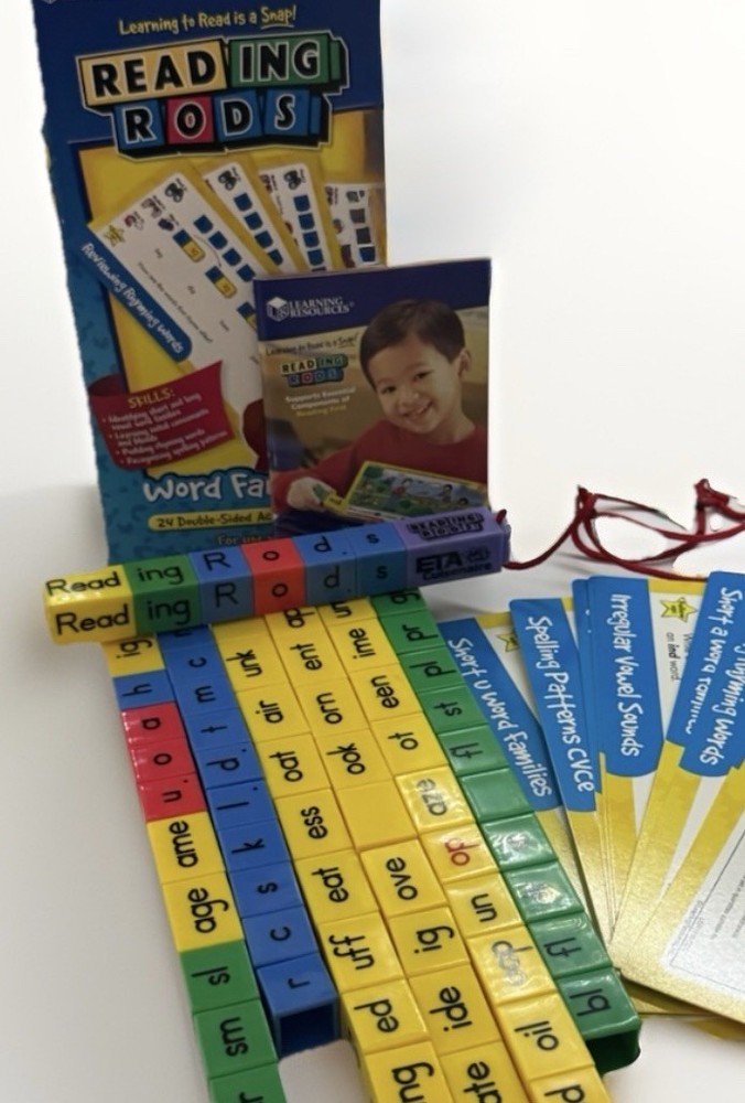 Learning Resources Reading Rods Phonics Activity Blocks 60CT - Cards - Rod Pen