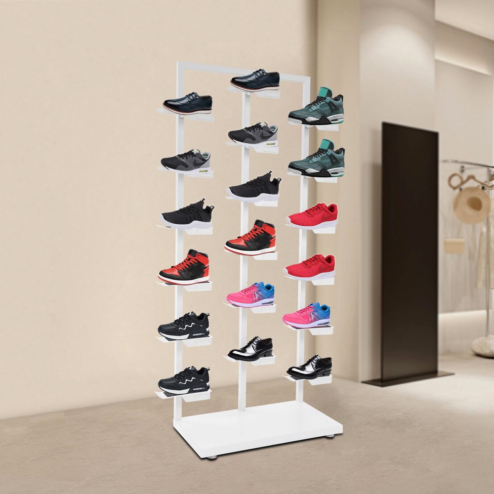 Three-post Single-sided Shoe Rack Stackable Commercial Shoe Rack Display Cabinet