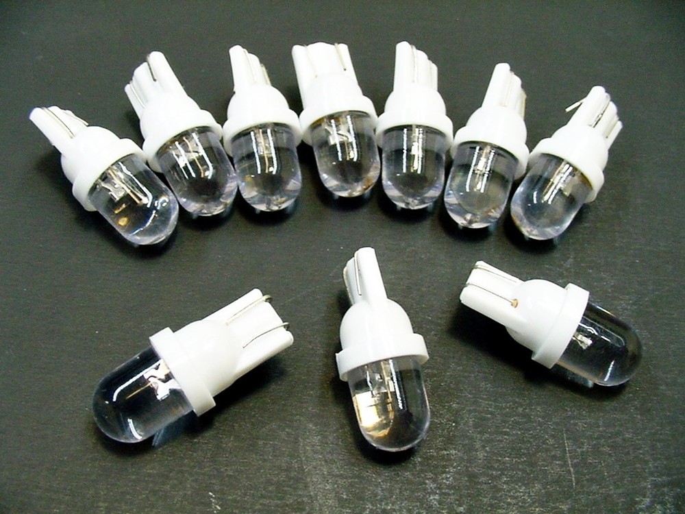 10x GM Super White 194 Wedge Dome LED Dashboard Instrument Panel Indicator Light
